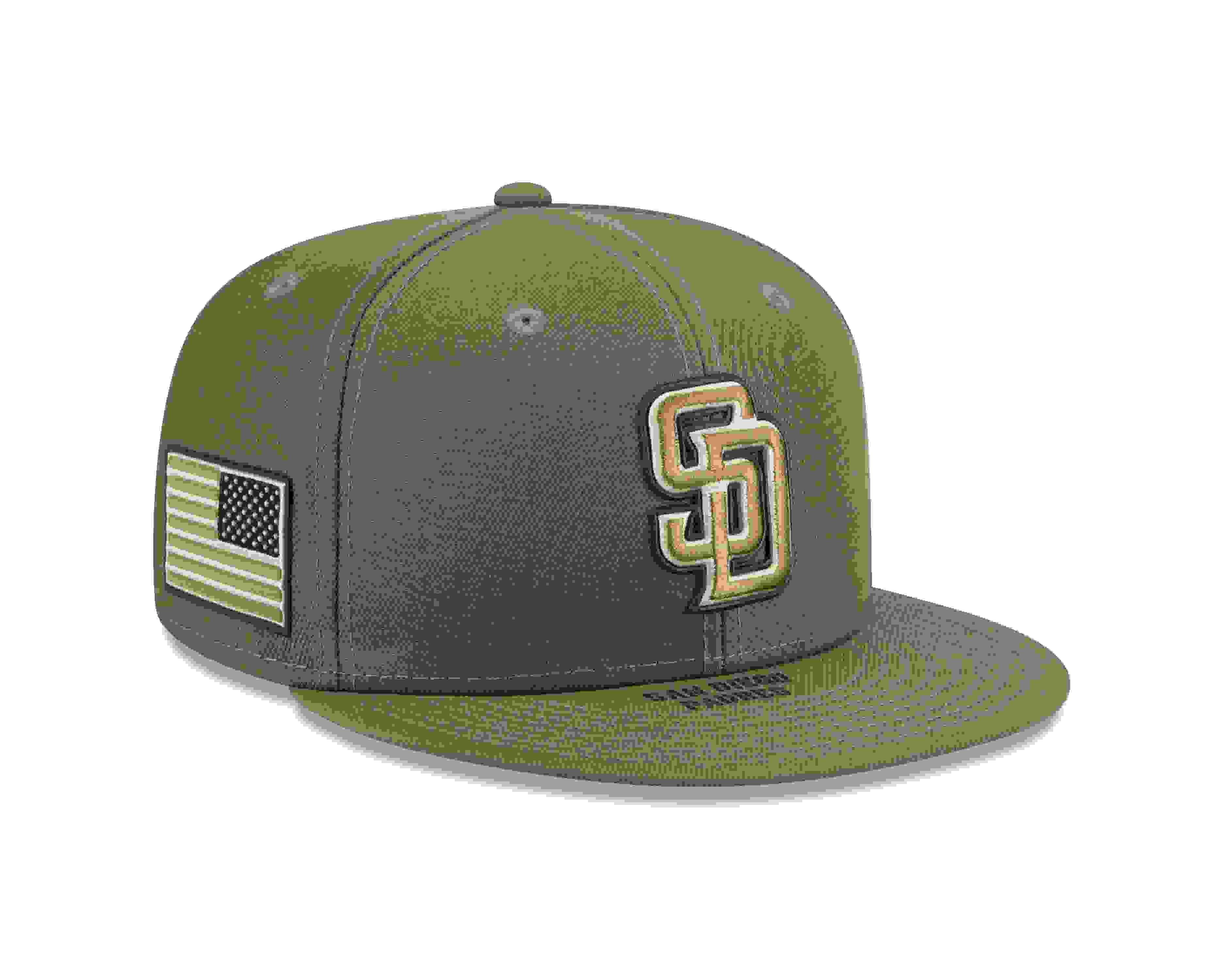New Era San Diego Padres 9FIFTY Armed Forces Green Snapback Hat